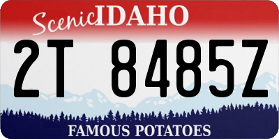 ID license plate 2T8485Z