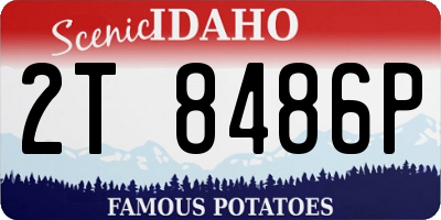 ID license plate 2T8486P
