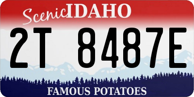 ID license plate 2T8487E