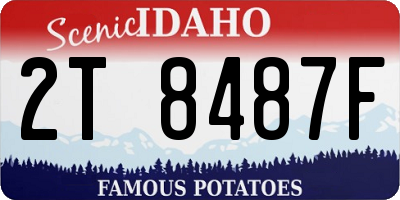 ID license plate 2T8487F