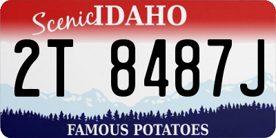 ID license plate 2T8487J