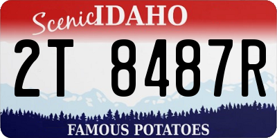 ID license plate 2T8487R