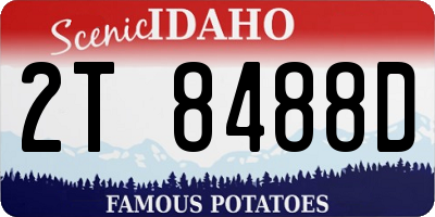 ID license plate 2T8488D