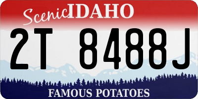 ID license plate 2T8488J