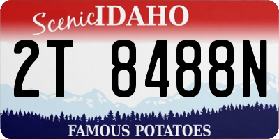 ID license plate 2T8488N