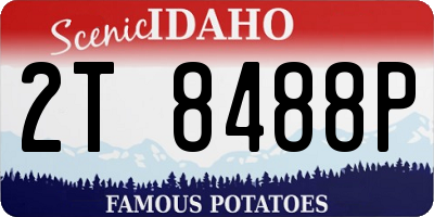 ID license plate 2T8488P