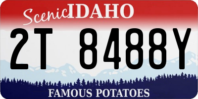 ID license plate 2T8488Y