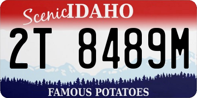 ID license plate 2T8489M