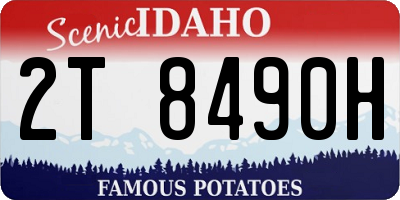 ID license plate 2T8490H