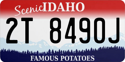 ID license plate 2T8490J