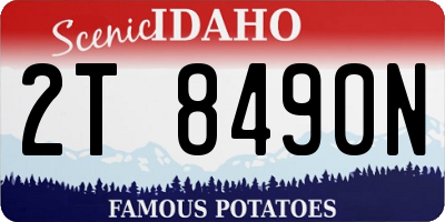 ID license plate 2T8490N