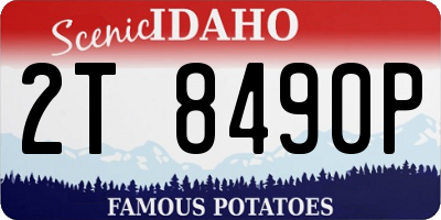 ID license plate 2T8490P