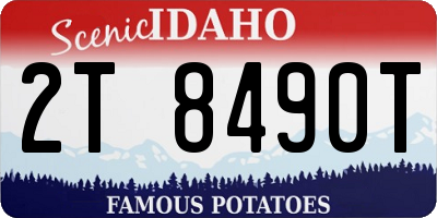 ID license plate 2T8490T