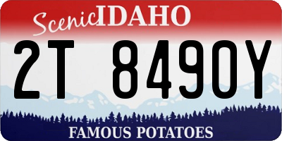 ID license plate 2T8490Y