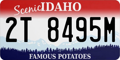 ID license plate 2T8495M
