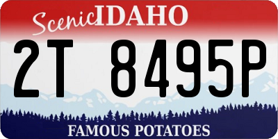 ID license plate 2T8495P