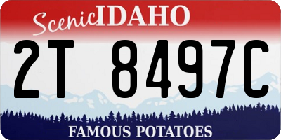 ID license plate 2T8497C