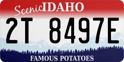 ID license plate 2T8497E
