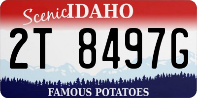 ID license plate 2T8497G