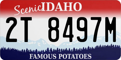 ID license plate 2T8497M