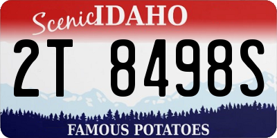 ID license plate 2T8498S