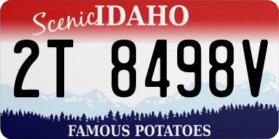 ID license plate 2T8498V
