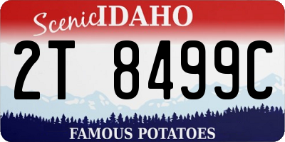 ID license plate 2T8499C
