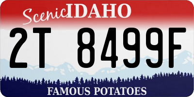 ID license plate 2T8499F