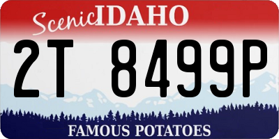 ID license plate 2T8499P