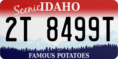 ID license plate 2T8499T