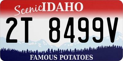 ID license plate 2T8499V