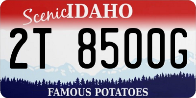 ID license plate 2T8500G