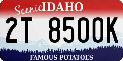 ID license plate 2T8500K