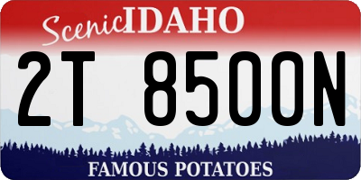 ID license plate 2T8500N