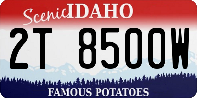 ID license plate 2T8500W