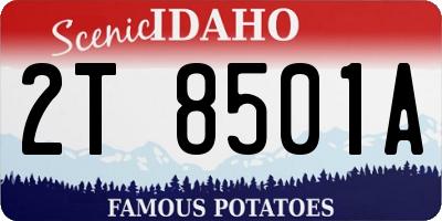 ID license plate 2T8501A