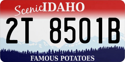 ID license plate 2T8501B
