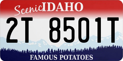 ID license plate 2T8501T