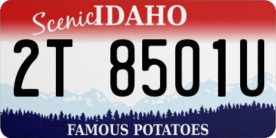 ID license plate 2T8501U