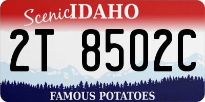 ID license plate 2T8502C
