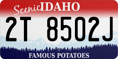 ID license plate 2T8502J