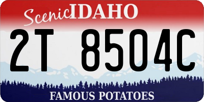 ID license plate 2T8504C