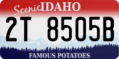 ID license plate 2T8505B