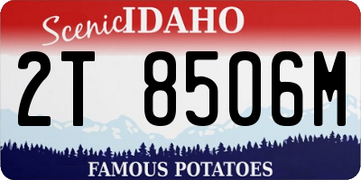ID license plate 2T8506M