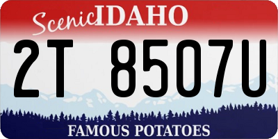 ID license plate 2T8507U