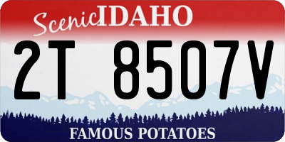 ID license plate 2T8507V