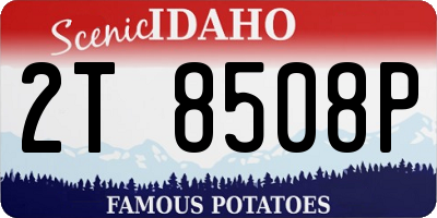 ID license plate 2T8508P