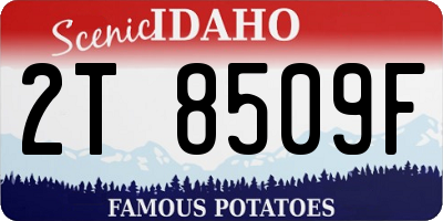 ID license plate 2T8509F