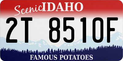ID license plate 2T8510F
