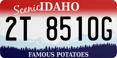 ID license plate 2T8510G